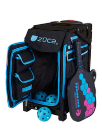 ZÜCA PICKLEBALL CART - Sport Cart on Wheels and bag - Black / Blue Trims