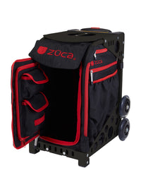ZÜCA PICKLEBALL CART - Sport Cart on Wheels and bag - Black / Red Trims