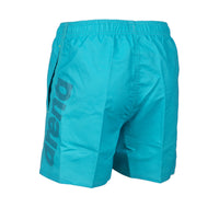 Arena Fundamental Boxer Junior - Logo - Boy's Swiwmear - Turquoise / Navy / Soft Green
