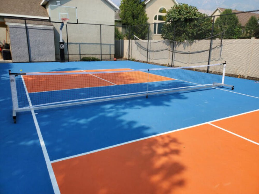 HomeSports - Dominator Rolling Portable Pickleball Net – Filet de pickleball portatif extérieur sur roulettes de HomeSports