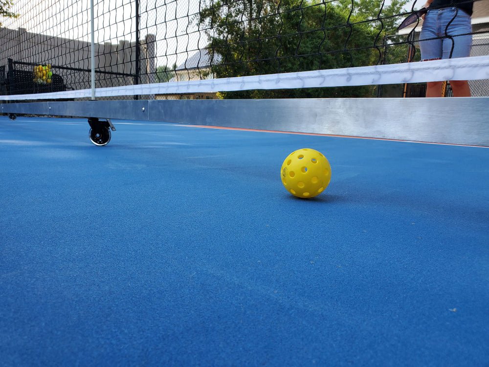 HomeSports - Dominator Rolling Portable Pickleball Net – Filet de pickleball portatif extérieur sur roulettes de HomeSports