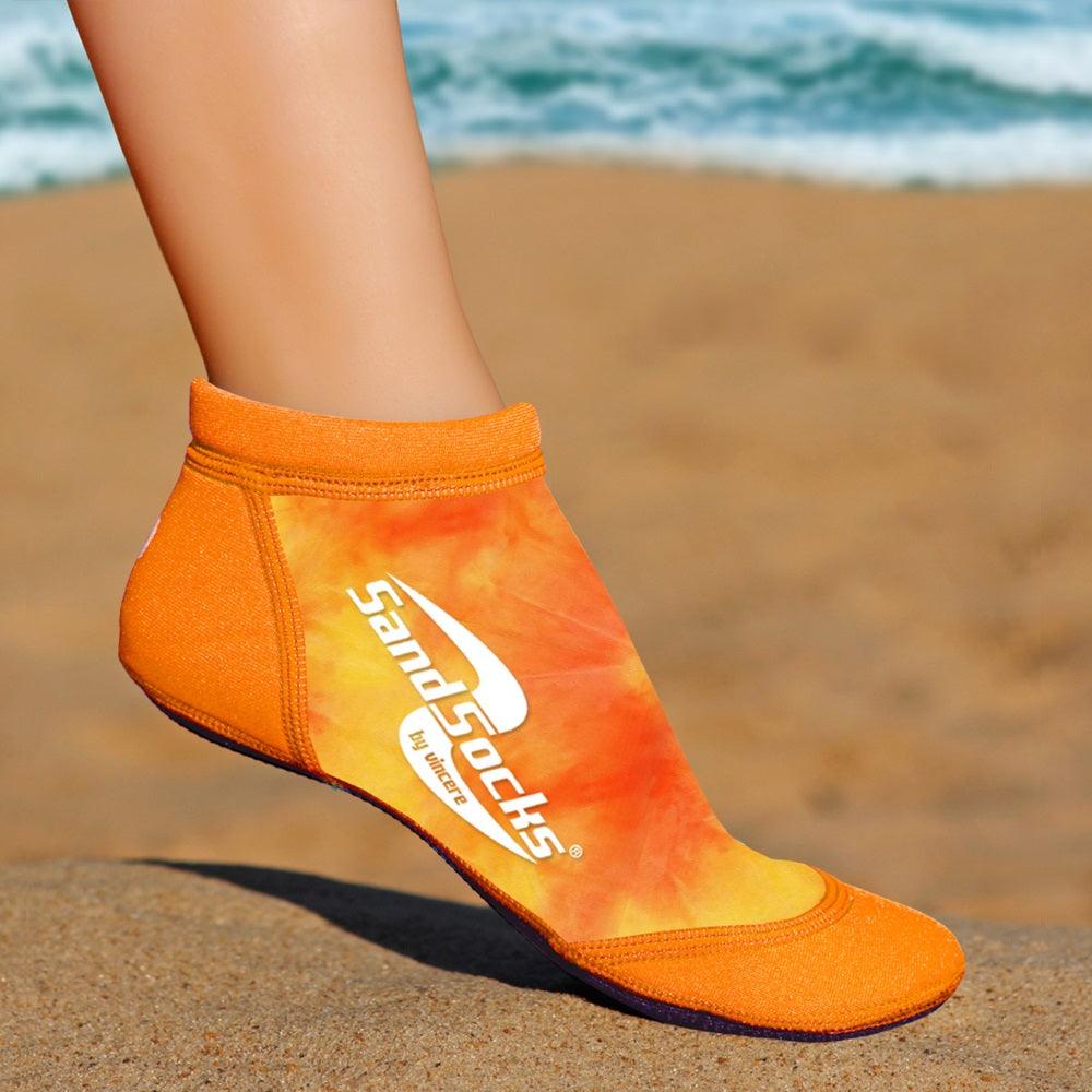 SandSocks - Chaussettes courtes pour volleyball de plage - Orange de Sand Socks