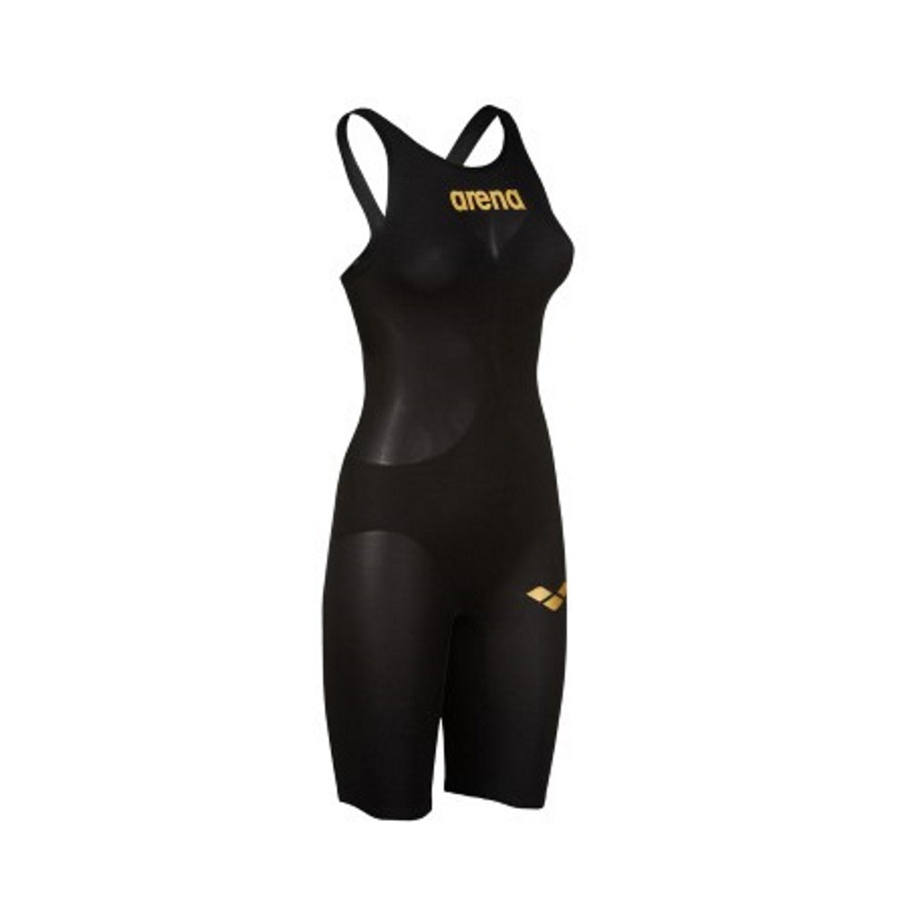 Arena Powerskin Carbon Air2 Kneeskin à dos ouvert - Maillot Performance pour femme – Noir / Or