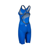 Arena Women's Open-Back Powerskin Carbon Air2 Kneeskin - Electric Blue / Fluo Yellow