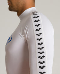 ARENA – Chandail aquatique Rashguard à manches courtes pour hommes – Blanc