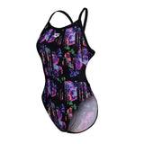 Arena ROSE TEXTURE - XCross Back - Women's Swimwear - Black / Multi Black