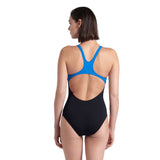 Arena REFLECTING - Swim Pro Back LB - Maillot de bain d'entrainement pour femmes - Black/Blue River