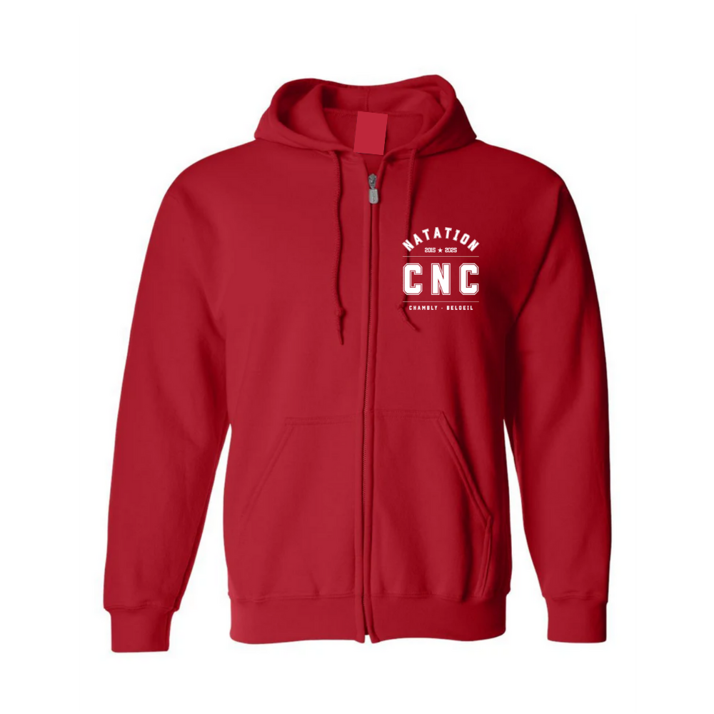Juvenile fleece (hoodie) sweater - Red - CN Chambly