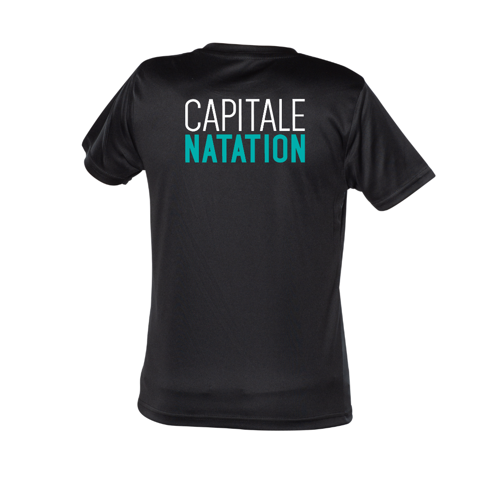 Capitale Natation - Chandail technique à manches courtes - Enfant - Noir