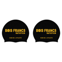 CNBF - Casques de bain en silicone personnalisés - Noir