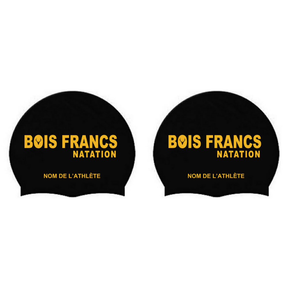 CNBF - Casques de bain en silicone personnalisés - Noir