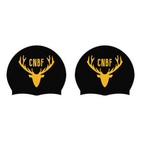 CNBF - Casques de bain en silicone personnalisés - Noir