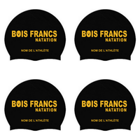 CNBF - Casques de bain en silicone personnalisés - Noir