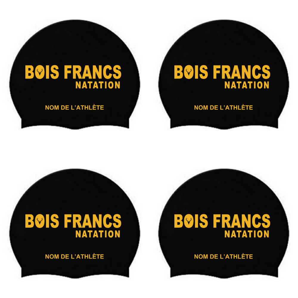 CNBF - Casques de bain en silicone personnalisés - Noir