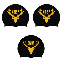 CNBF - Casques de bain en silicone personnalisés - Noir