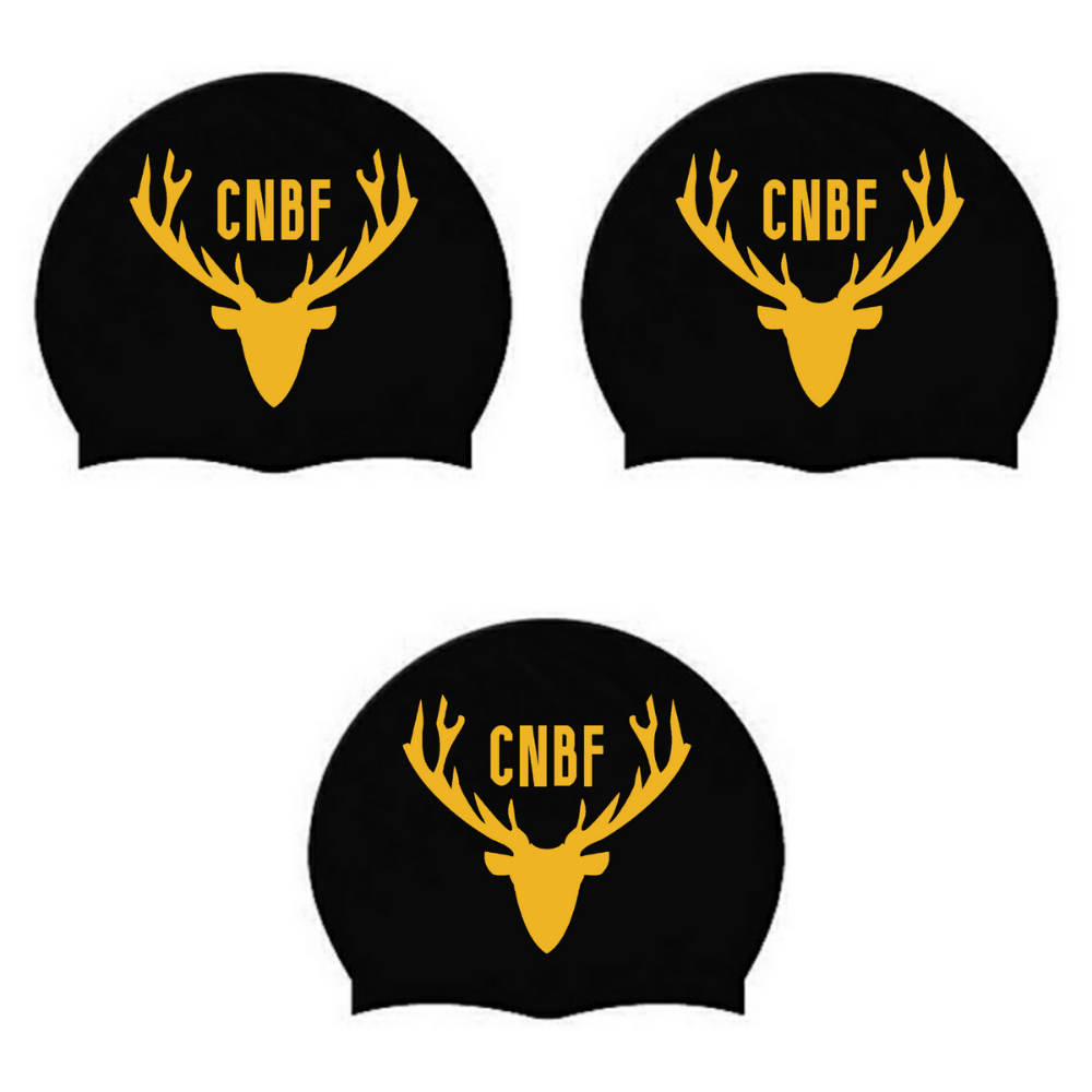 CNBF - Casques de bain en silicone personnalisés - Noir
