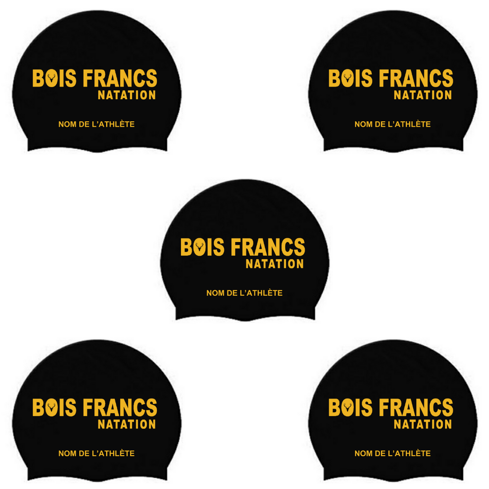 CNBF - Casques de bain en silicone personnalisés - Noir
