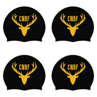 CNBF - Casques de bain en silicone personnalisés - Noir