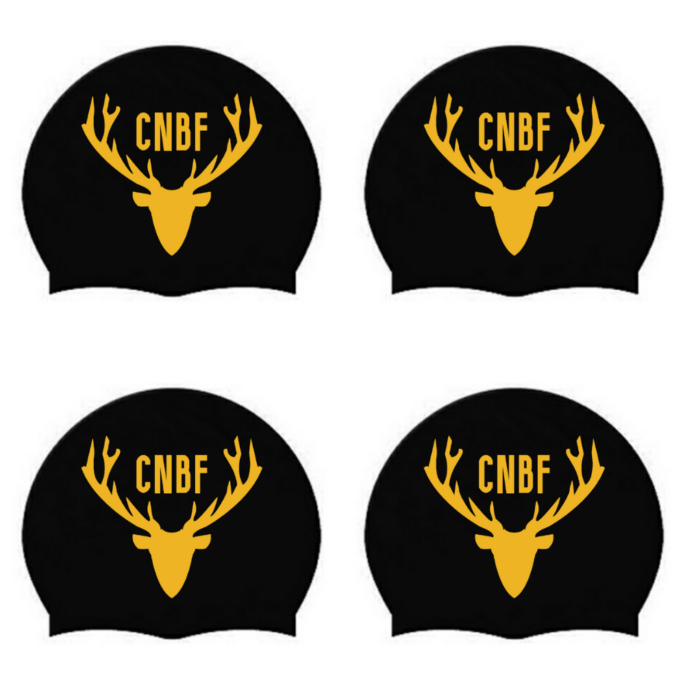 CNBF - Casques de bain en silicone personnalisés - Noir