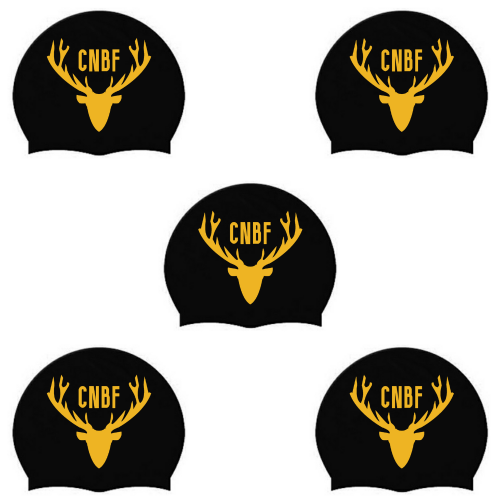 CNBF - Casques de bain en silicone personnalisés - Noir