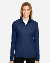 Women's Quarter Zip Performance Top - Black