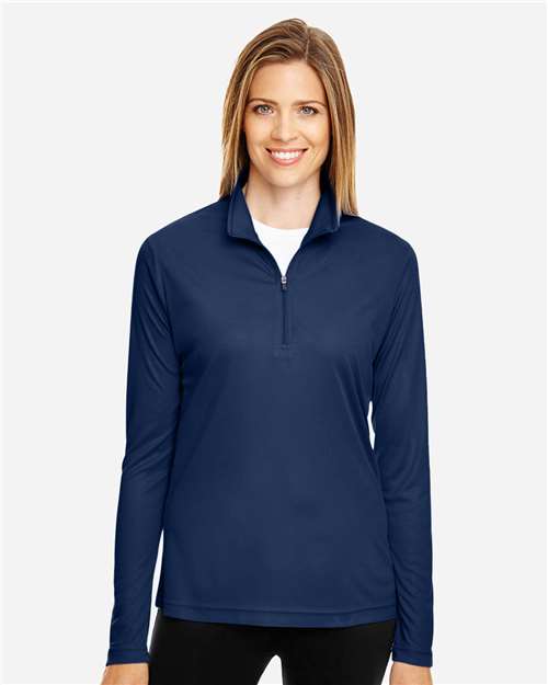 Women's Quarter Zip Performance Top - Black