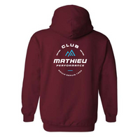 Hooded fleece sweater (Kangaroo/Hoodie) - Adult - Burgundy