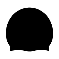 Casque de bain en silicone pour CHEVEUX LONGS - Noir