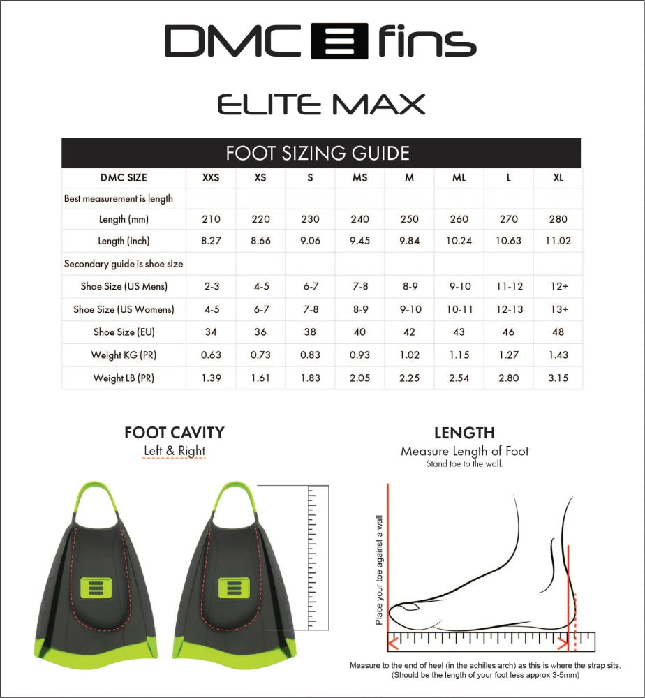 Speedo DMC Elite ボディボードフィン ホワイト Lサイズ Speedo DMC - ELITE Fins - Performance Fins - White | Sports Nation