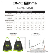 Speedo DMC - Palmes ELITE MAX ELITES - Palmes de performance - Noir/Rouge