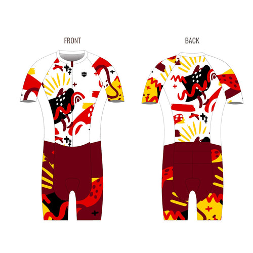 Nativo Vortex short sleeve triathlon jersey in red