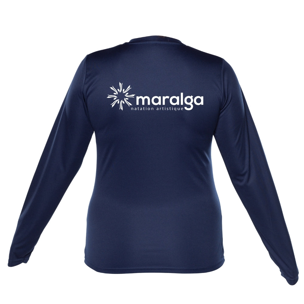 Maralga - Chandail technique, à manches longues - Féminin - Marine