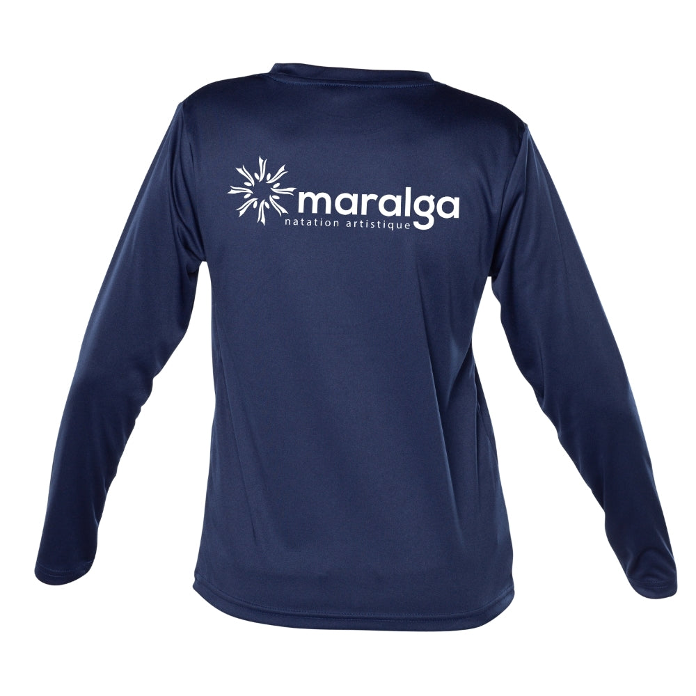 Maralga - Chandail technique, à manches longues - Juvénile - Marine