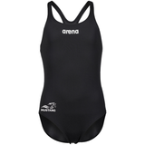 Arena Swim Pro - Girls&#39; Training Swimsuit - Black - Mustang