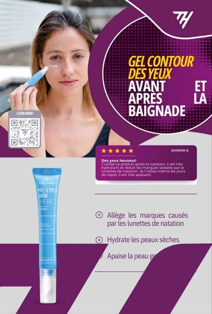 TRIHARD - Gel contour des yeux avant et après la baignade