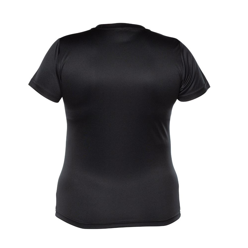 Short Sleeve Technical Sweater - Lady - Black