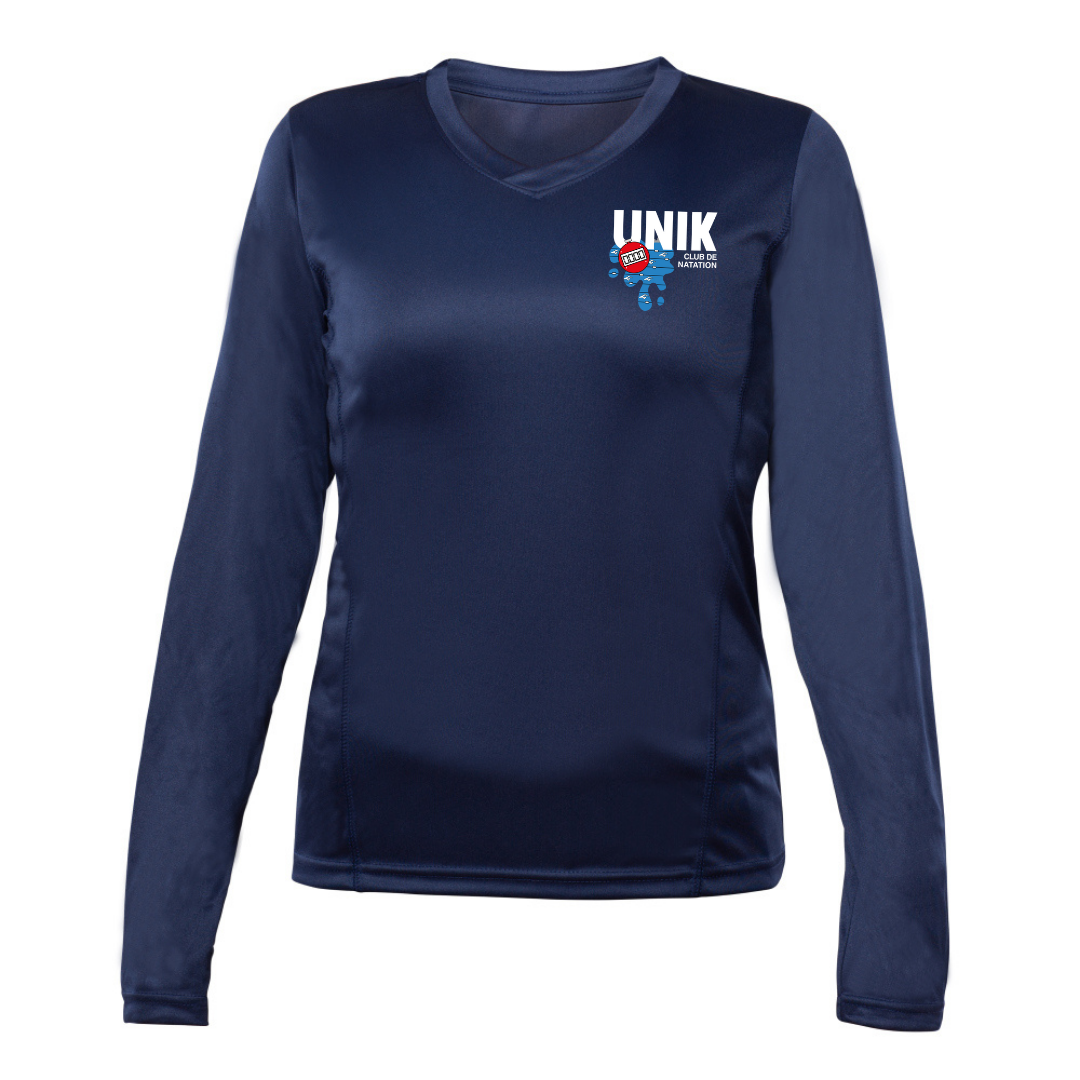 UNIK - Chandail technique, à manches longues - Féminin - Marine