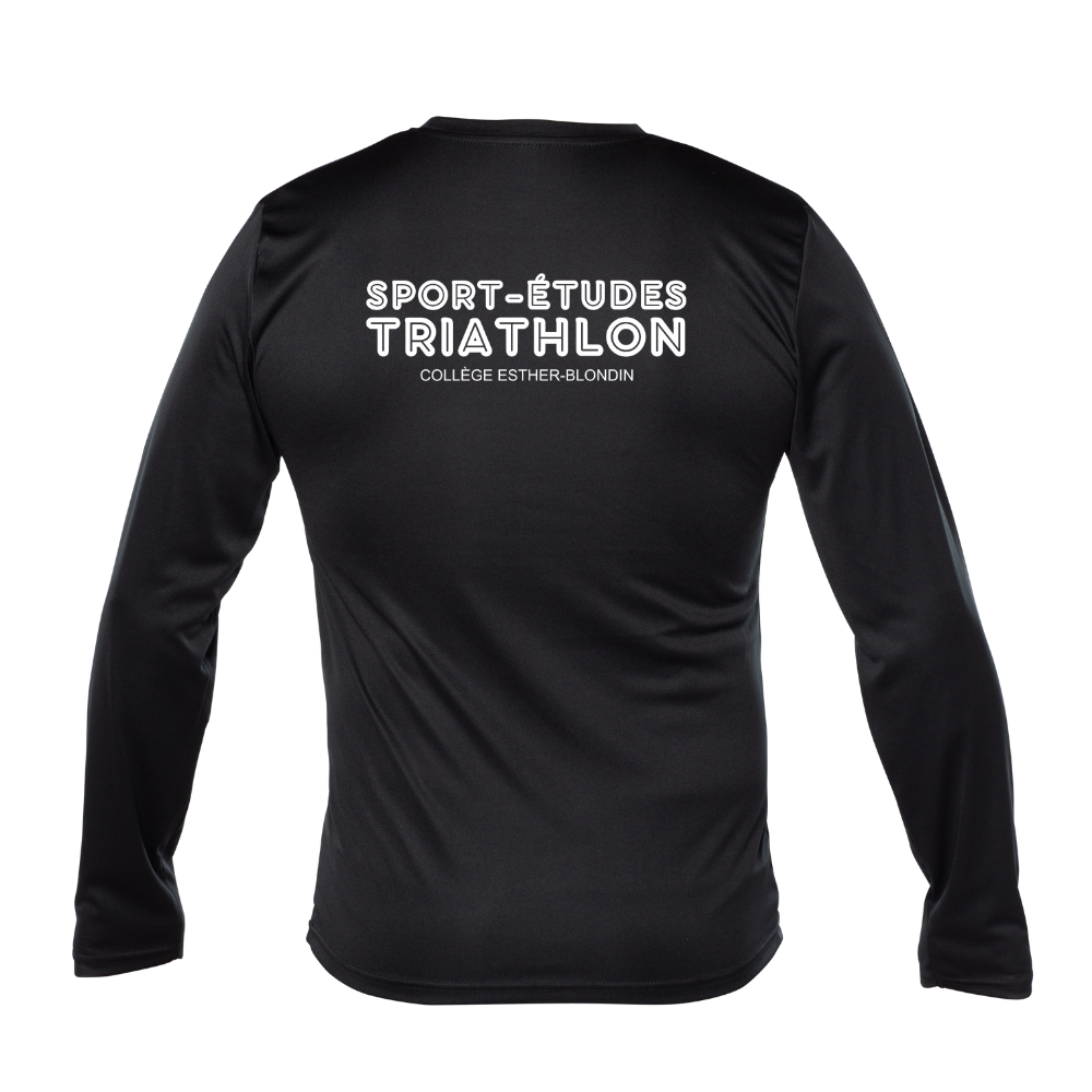 Triathlon-Joliette - Chandail technique, à manches longues - Sports-Études - Masculin - Noir