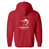 Juvenile fleece (hoodie) sweater - Red - CN Chambly