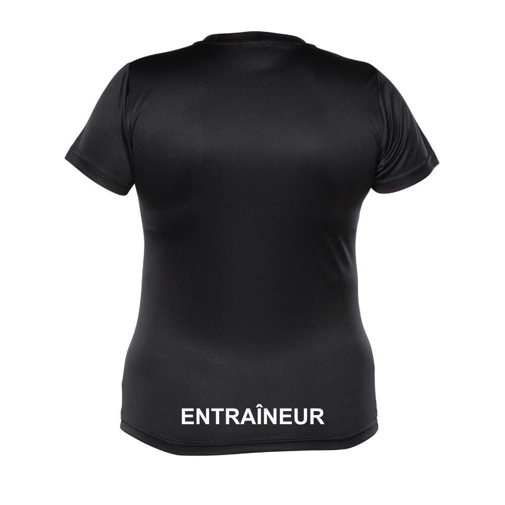 Flamants Roses - Chandail technique à manches courtes - Féminin - Entraîneur - Noir
