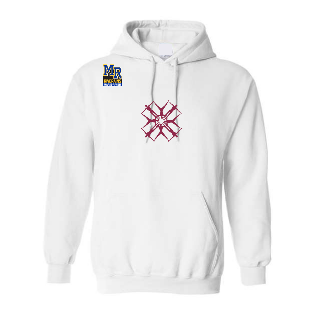 Nixines - SE - Chandail molleton à capuchon (Kangourou/Hoodie) - Adulte - Blanc  - Sports-Études