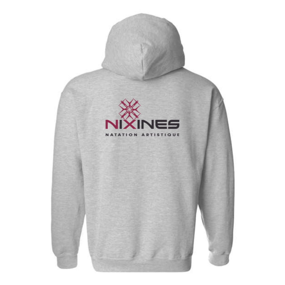 Nixines - SE - Chandail molleton à capuchon (Kangourou/Hoodie) - Adulte - Gris - Sports-Études