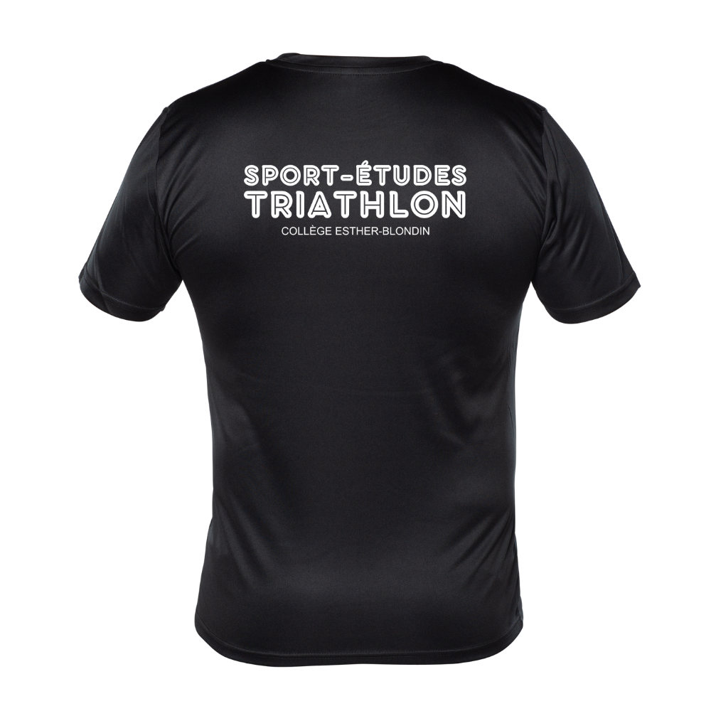 Triathlon-Joliette - Chandail technique à manches courtes - Sports-Études - Homme - Noir