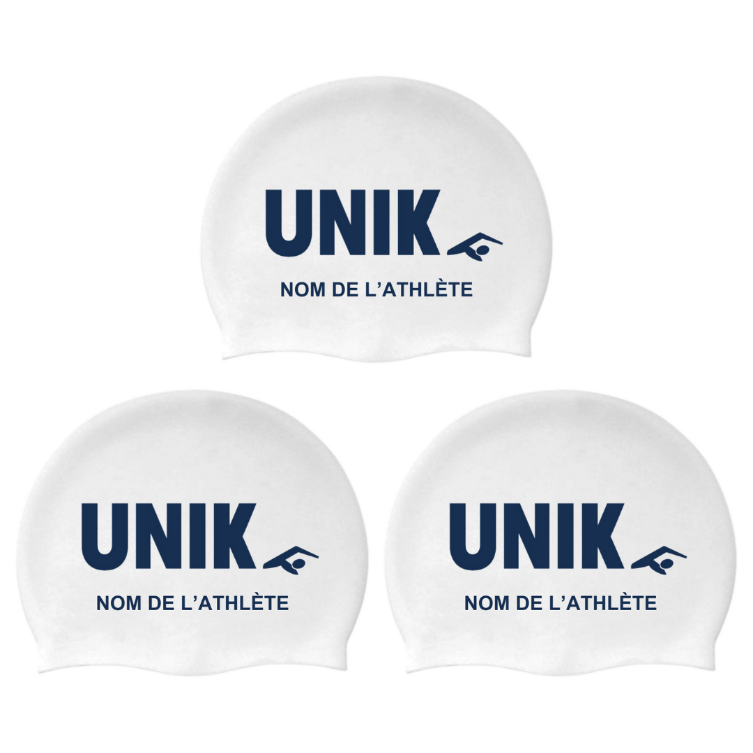 UNIK - Casques de bain en silicone personnalisés - Blanc