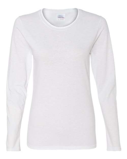 Cotton Long Sleeve Tee - Women's - White