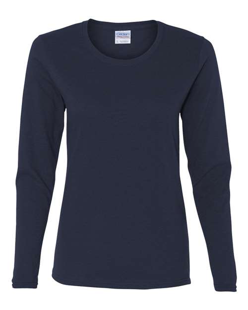 Cotton Long Sleeve Tee - Women's - Navy