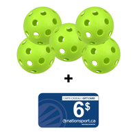 Set of 5 indoor pickleball balls + free gift certificate - X-26