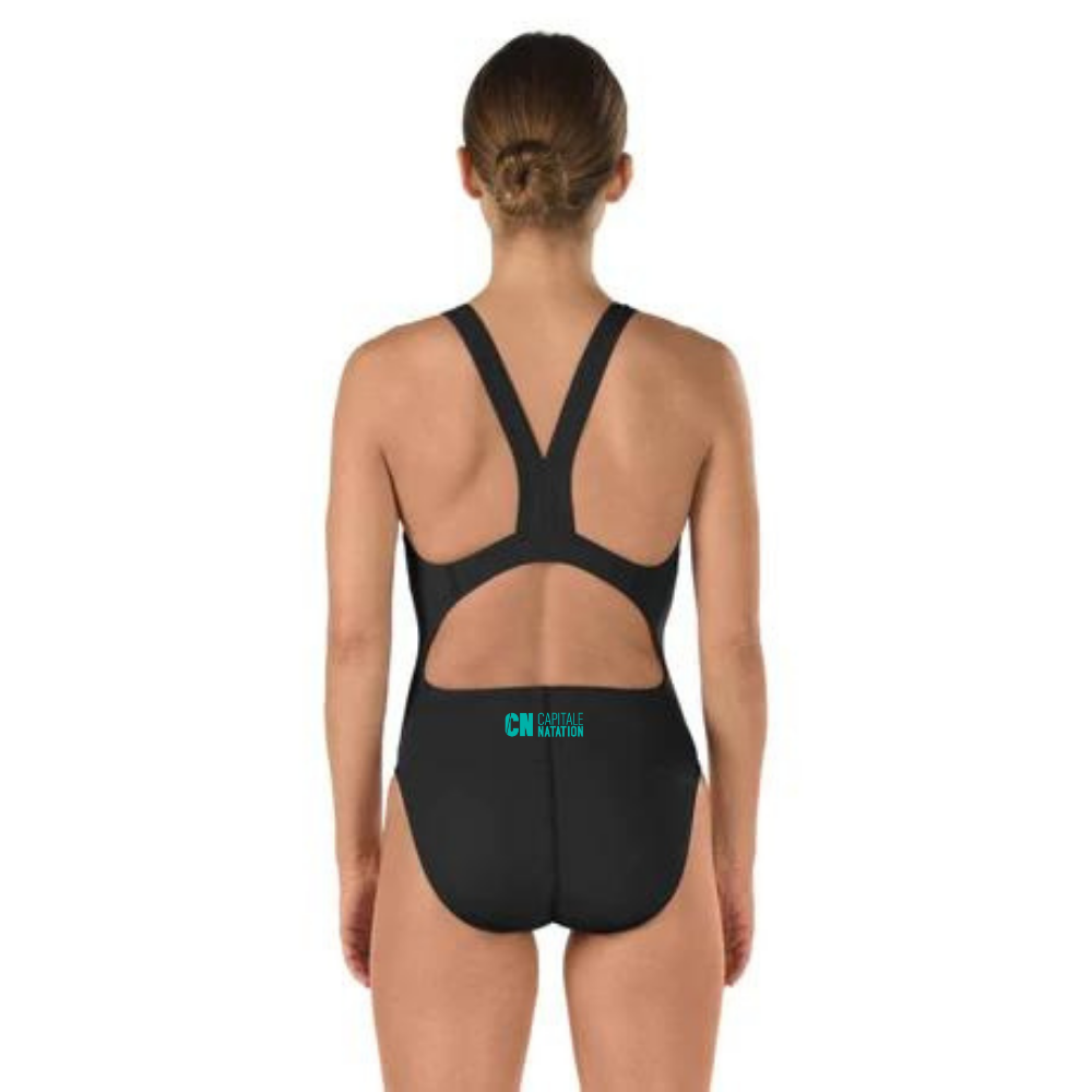 Capitale Natation - Speedo Solid Super Pro Back Endurance+ - Maillot d’entraînement pour femmes - Noir (001)