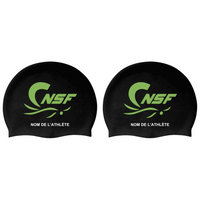 CNSF - Casques de bain en silicone personnalisés - Noir