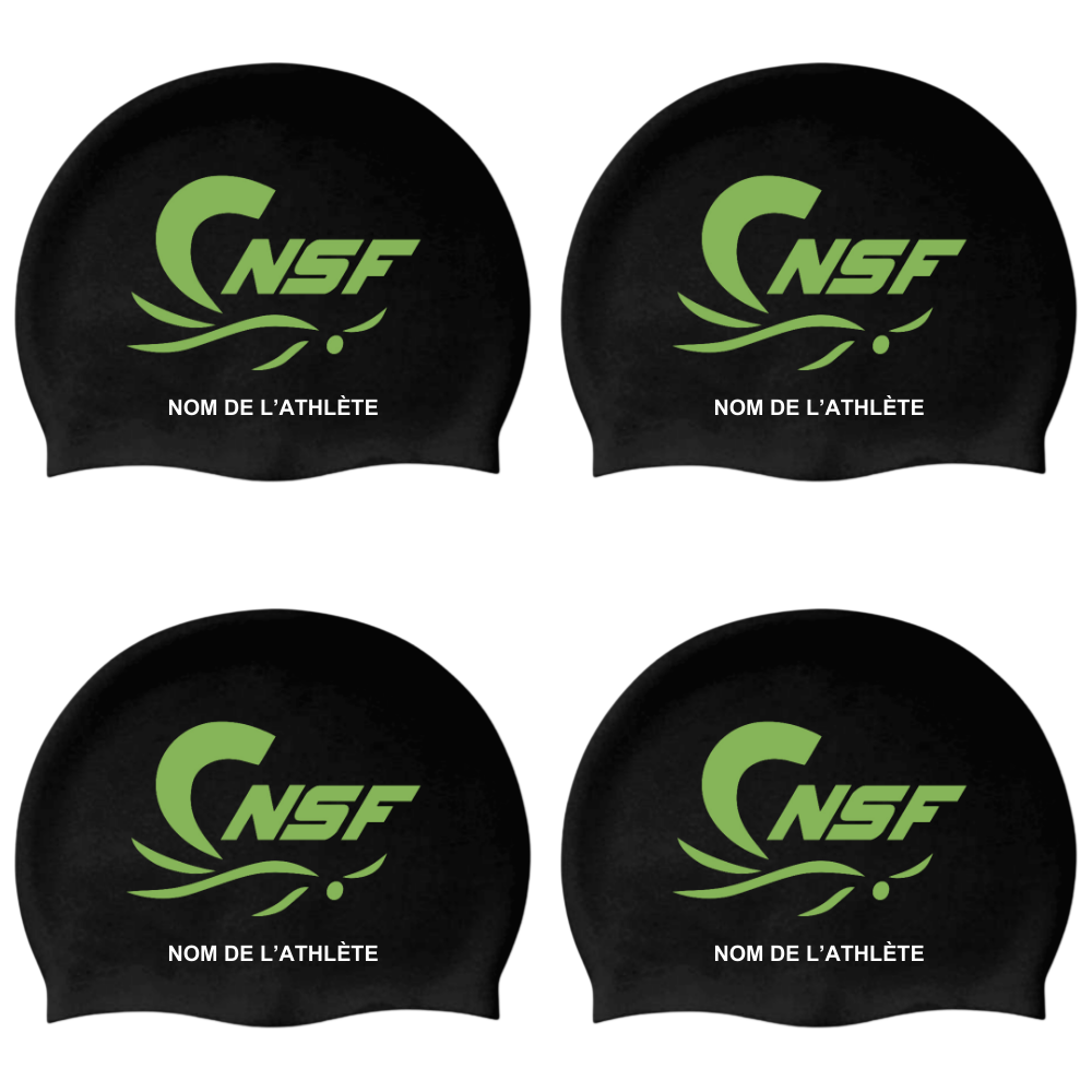 CNSF - Casques de bain en silicone personnalisés - Noir